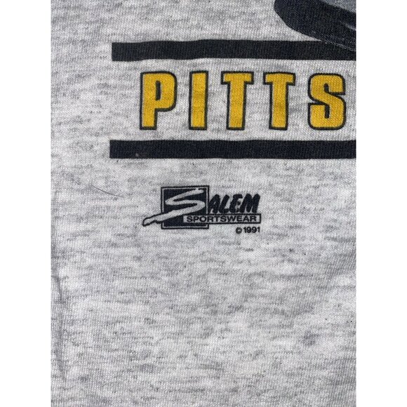 Vintage 1991 Salem Sportswear Pittsburgh Penguins 1991 Stanley Cup Champs Shirt - Picture 3 of 4